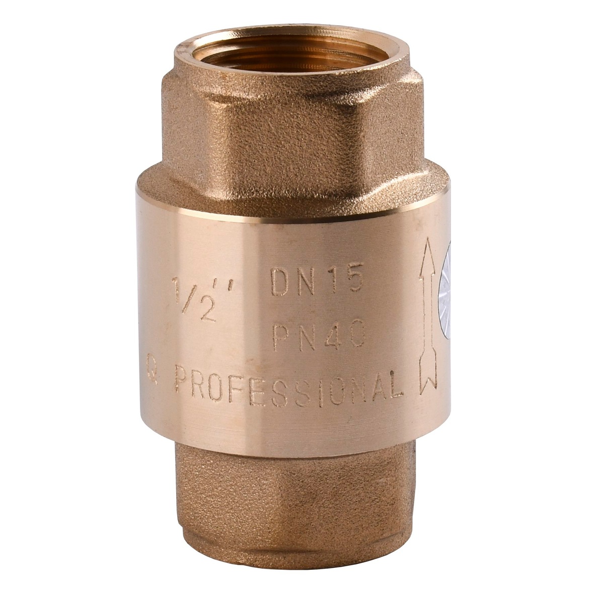 Обратный клапан для воды QUALITY PROFESSIONAL QP100 пружинный 1/2" внутренняя 000014111