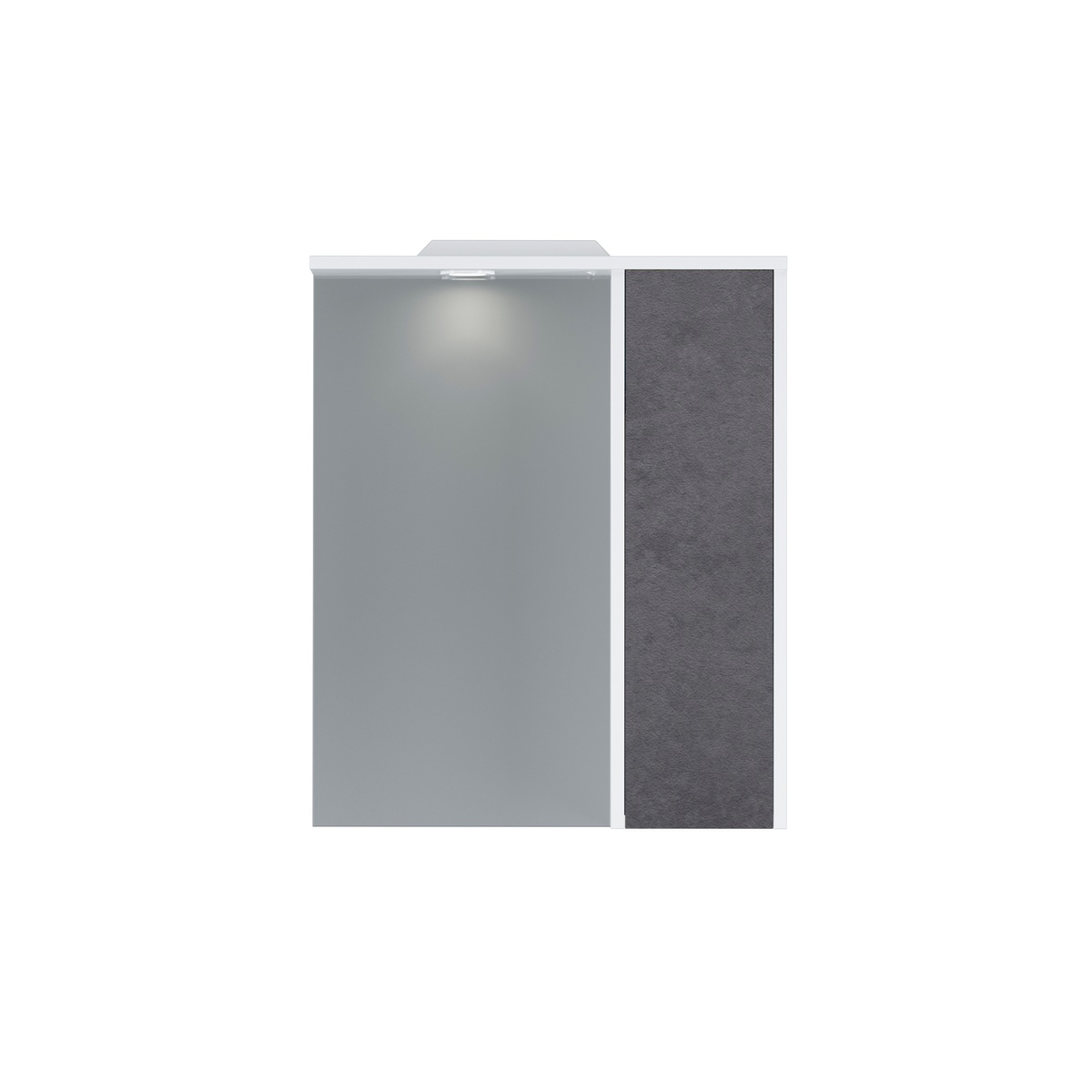Шкаф с зеркалом для ванны AM.PM GEM S 60x72x16.7см c подсветкой серый M91MPR0601BF38