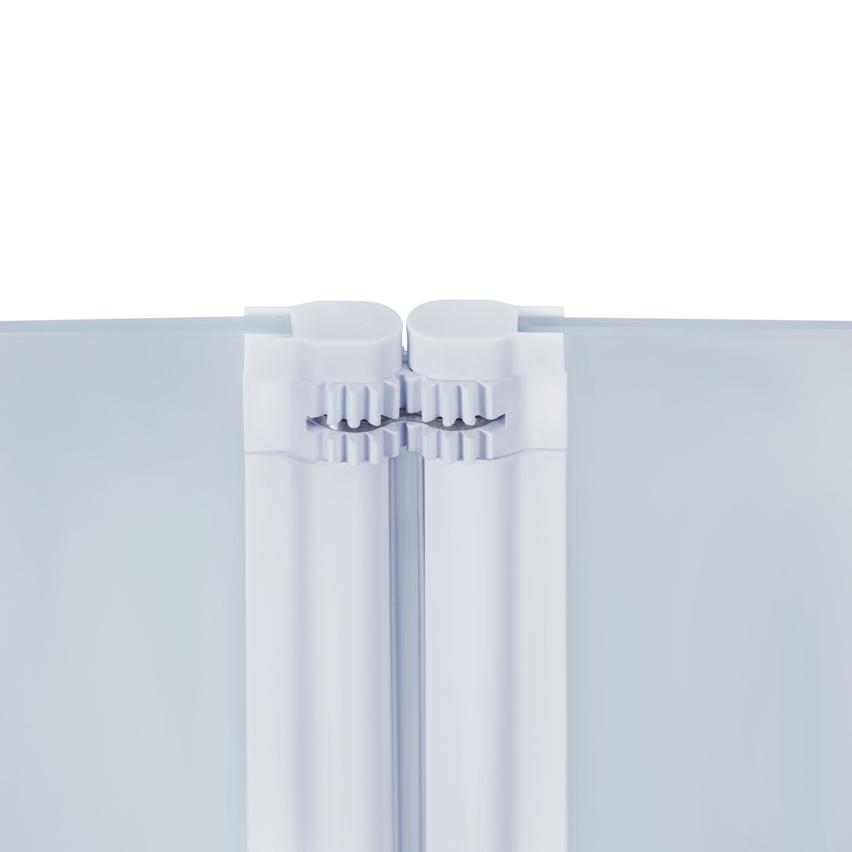 Шторка стеклянная для ванны универсальная четырехсекционная гармошка 140x110см Q-TAP Gemini стекло матовое 6мм профиль белый GEMWHI401114RP6