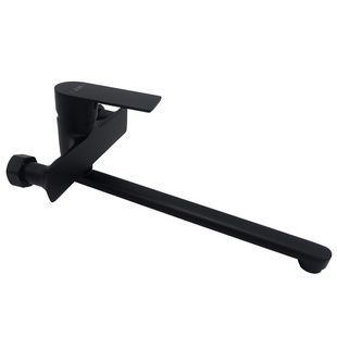 Cмеситель однорычажный настенного монтажа AIM черный латунь DG01152 matte black