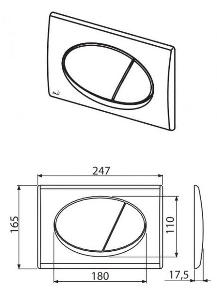 Система инсталляции для унитаза ALCAPLAST Sadromodul с кнопкой белая глянец AM101/1120-3:1RS M70-001
