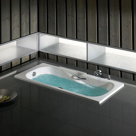 Ванна стальная металлическая прямоугольная ROCA PRINCESS 170см x 75см оборачиваемая c ручками с ножками A220270001+A291021000