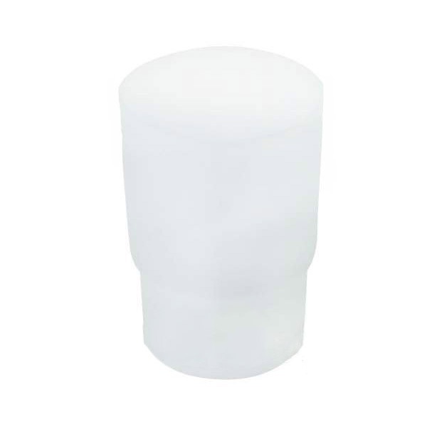 Стакан для зубних щіток настільний SONIA Spare Parts 001392 округлий скляний білий