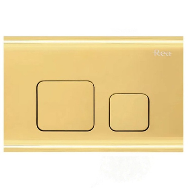 Кнопка слива для инсталляции REA E9853 F пластиковая двойная глянцевая золотая reay-00000000091