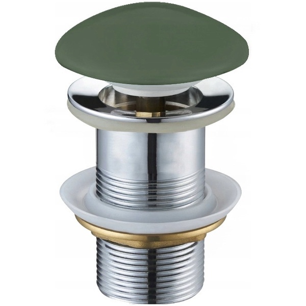Донний клапан натискний для раковини MEXEN без переливу керамічний 1 1/4" матований зелений MEX-79910-43