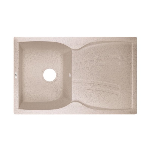 Кухонная мойка керамическая прямоугольная LIDZ MAR-07 500мм x 790мм бежевый без сифона LIDZMAR07790500200
