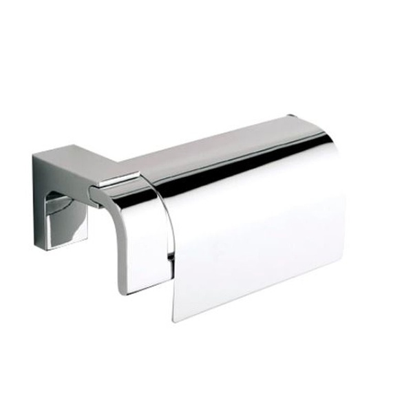 Держатель для туалетной бумаги с крышкой CREABATH Eletech 169399 прямоугольный металлический хром
