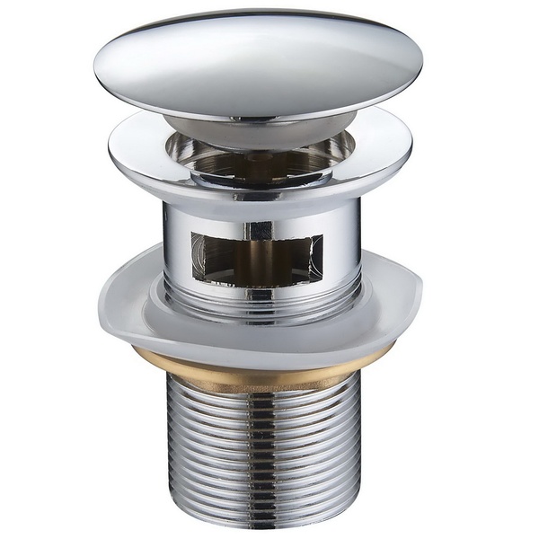 Донний клапан натискний для раковини MEXEN із переливом латунь 1 1/4" глянцевий хром MEX-79920-00