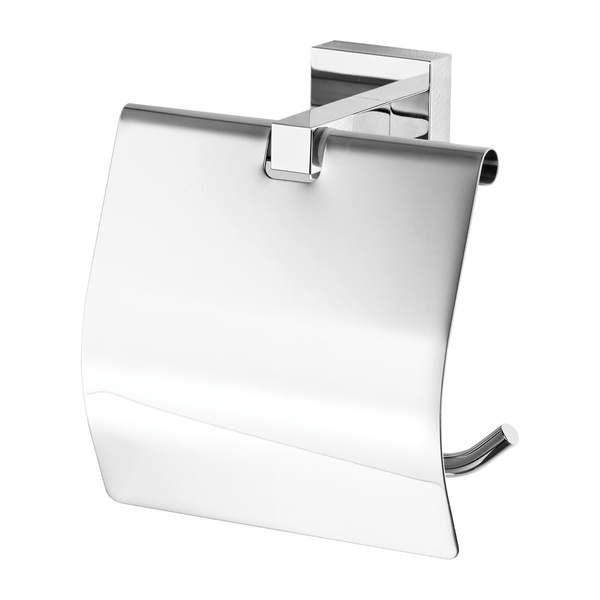 Держатель для туалетной бумаги с крышкой OMNIRES LIFT прямоугольный металлический хром 8151ACR