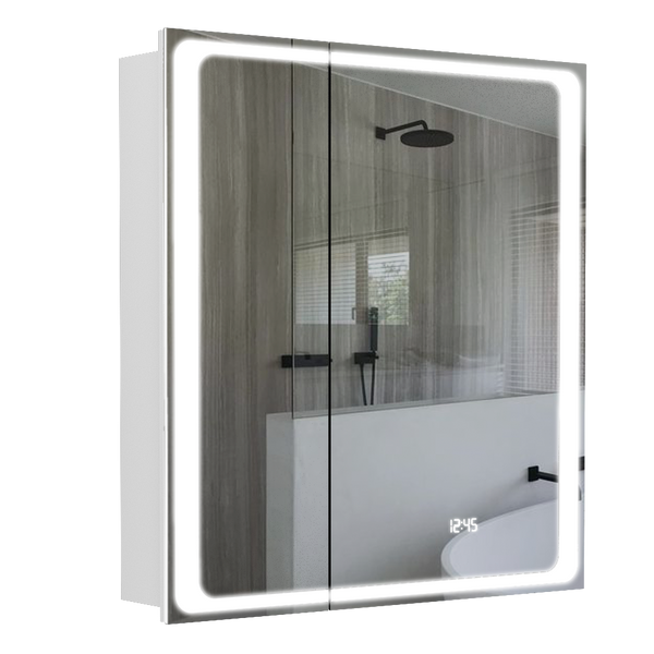 Шафка підвісна із дзеркалом у ванну AQUARIUS Modena 70x75x15см із підсвіткою білий AQ-U1665196092