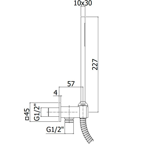 Душевой набор PAFFONI Quadro ZDUP095CR с ручной лейкой и шлангом с держателем хром