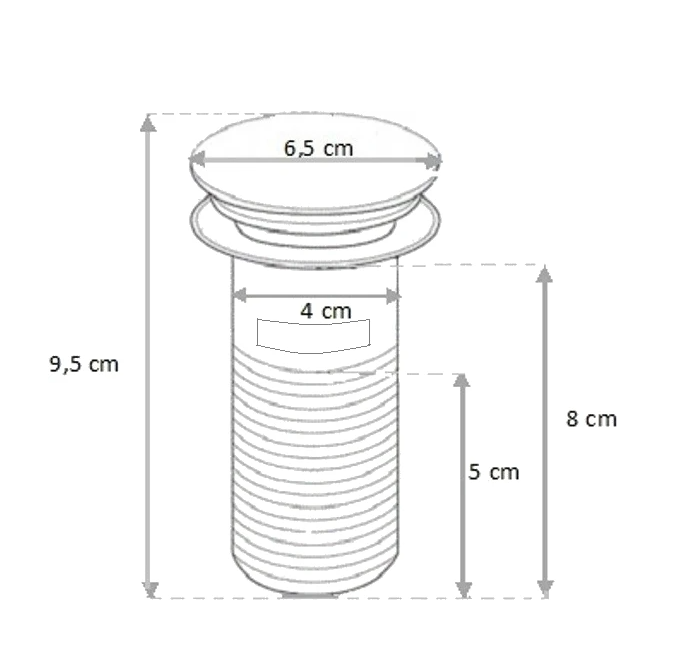 Донний клапан натискний для раковини MEXEN із переливом латунь 1 1/4" глянцевий хром MEX-79920-00