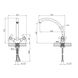 Змішувач для кухні двовентильний KRONER Royce-C032 хром латунь CV029050 2 з 7