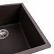 Мийка для кухні гранітна квадратна PLATINUM 4040 RUBA 440x440x200мм без сифону коричнева PLS-A40845 4 з 9