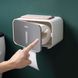 Держатель для туалетной бумаги с крышкой с полкой MVM округлый пластиковый серый BP-15 white/gray 9 из 13
