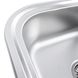 Мийка для кухні із нержавіючої сталі прямокутна PLATINUM 6349 ДЕКОР 630x490x180мм мікротекстура 0.8мм із сифоном PLS-A510 4 з 5