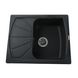 Кухонна мийка композитна прямокутна GLOBUS LUX TANA 500мм x 610мм чорний без сифону 000006135 1 з 5