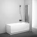 Шторка стеклянная для ванны универсальная трехсекционная складная 140x100см RAVAK BEHAPPY II VS3 100 стекло прозрачное 3мм профиль сатин 795P0U00Z1 4 из 4