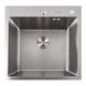 Мийка для кухні із нержавіючої сталі квадратна PLATINUM Handmade 500x500x220мм матова 1.5мм із сифоном PLS-A32259 1 з 9