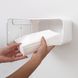 Тримач для туалетного паперу із кришкою із поличкою MVM округлий пластиковий сірий BP-15 white/gray 12 з 13