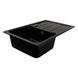 Мийка для кухні гранітна прямокутна PLATINUM 7850 VERONA 780x500x180мм без сифону чорна PLS-A25161 4 з 5