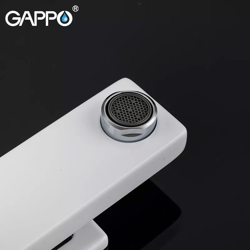 Змішувач для умивальника одноважільний GAPPO Futura білий латунь G1017-8