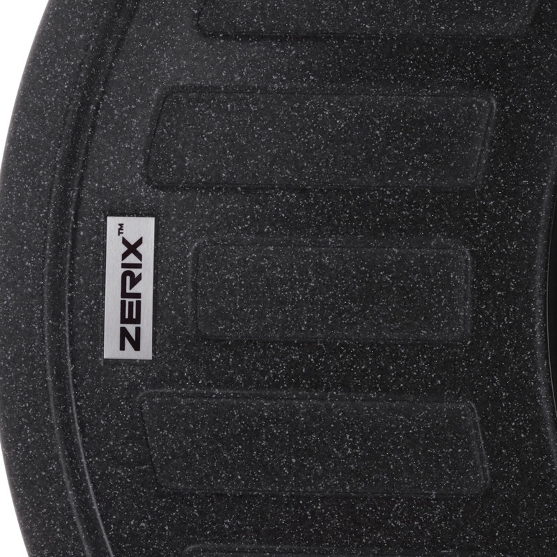 Мийка для кухні гранітна овальна ZERIX ZS-6250R-13 620x500x200мм із сифоном графіт ZX4553
