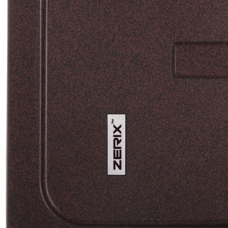 Мийка для кухні гранітна прямокутна ZERIX ZS-6243S-12 620x435x200мм із сифоном коричнева ZX4576