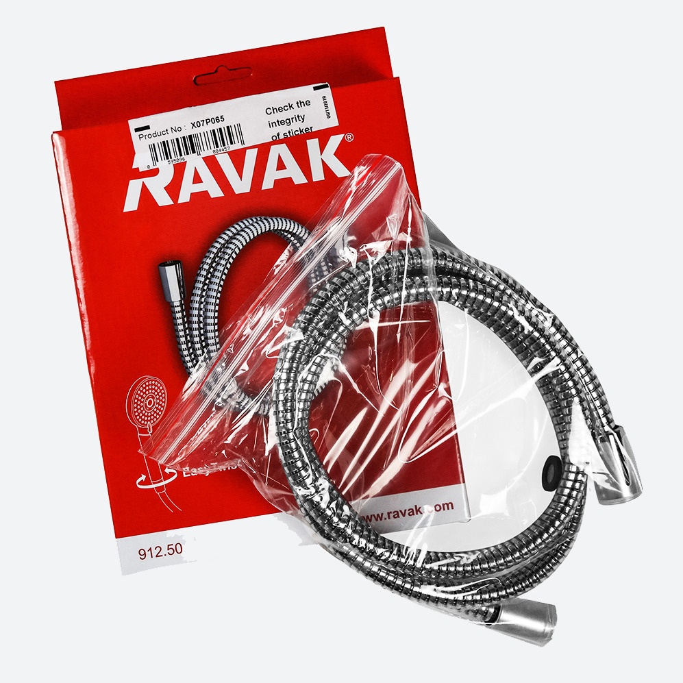 Шланг для душу RAVAK 1500мм силіконовий хром X07P065