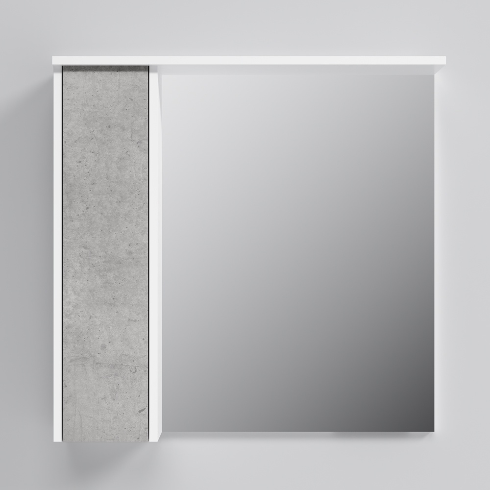 Шафа із дзеркалом для ванної AM.PM GEM S 75x72x16.7см із підсвіткою сірий M91MPL0751BF38