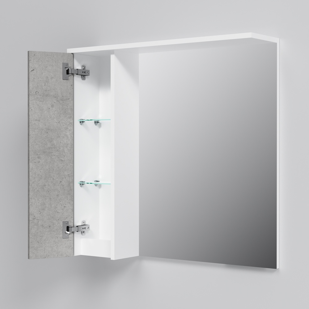 Шкафчик с зеркалом в ванную AM.PM GEM S 75x72x16.7см c подсветкой серый M91MPL0751BF38