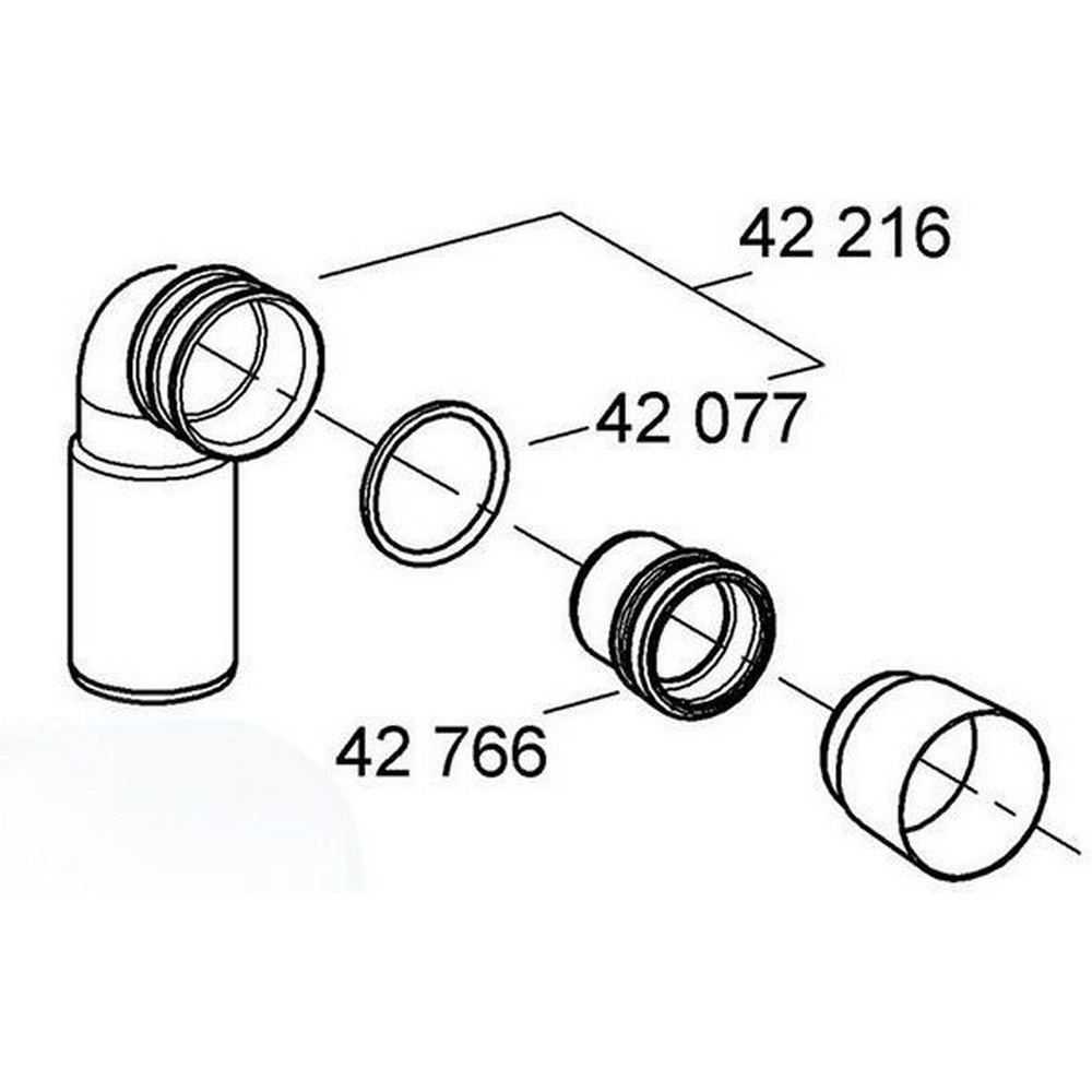 Удлинение сливной трубы для инсталляции Grohe 42766000 (61904)
