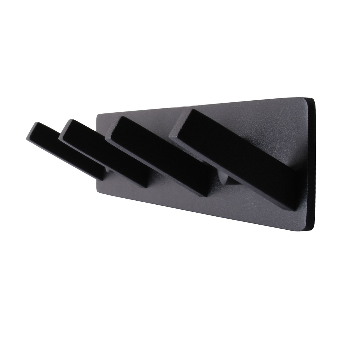 Держатель с крючками для полотенец TOPAZ TKB 9385-4-BL 000021256 230мм четверной прямоугольный металлический черный