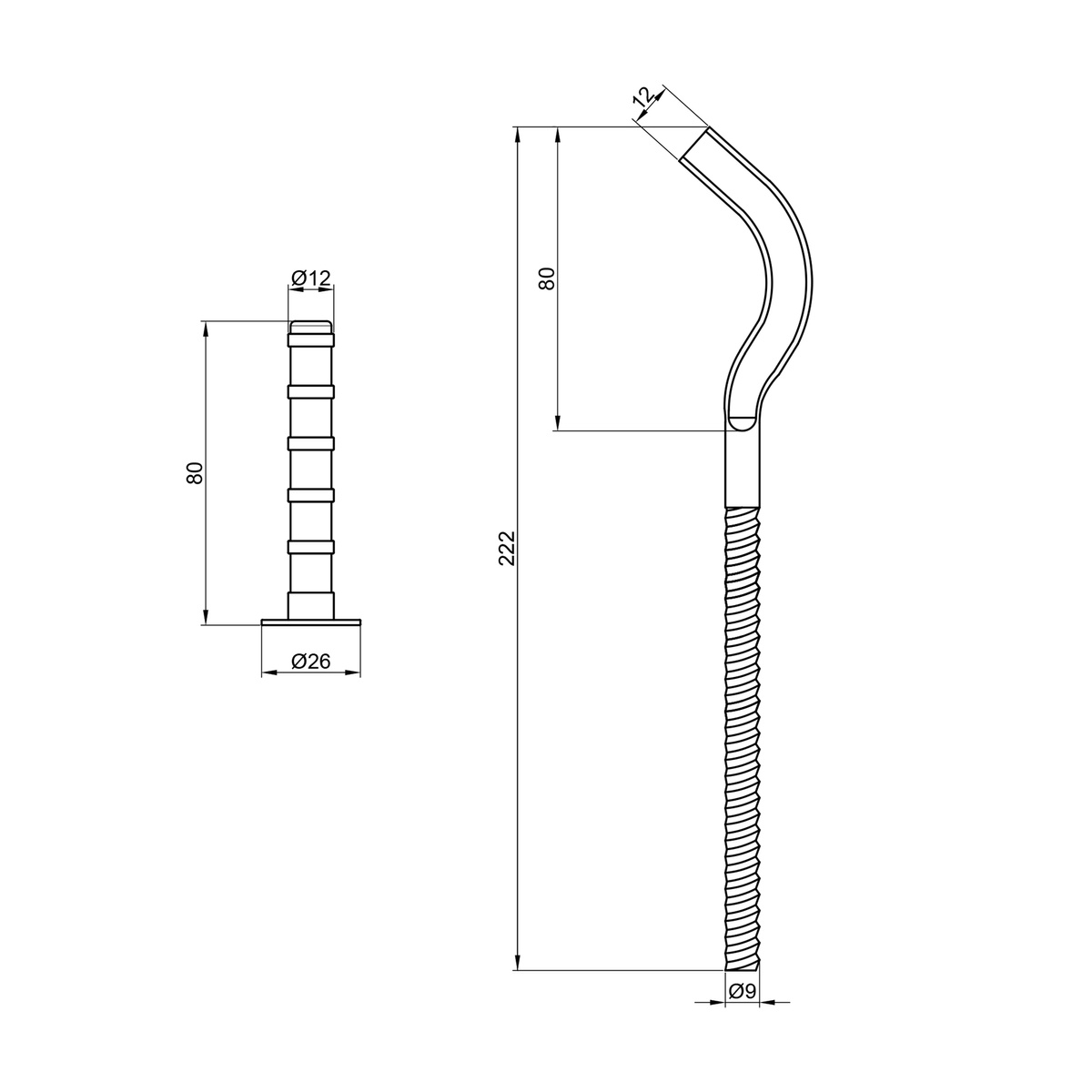 Крепление для радиатора SANDIPLUS (ПАРА) 10х230 мм SD113230