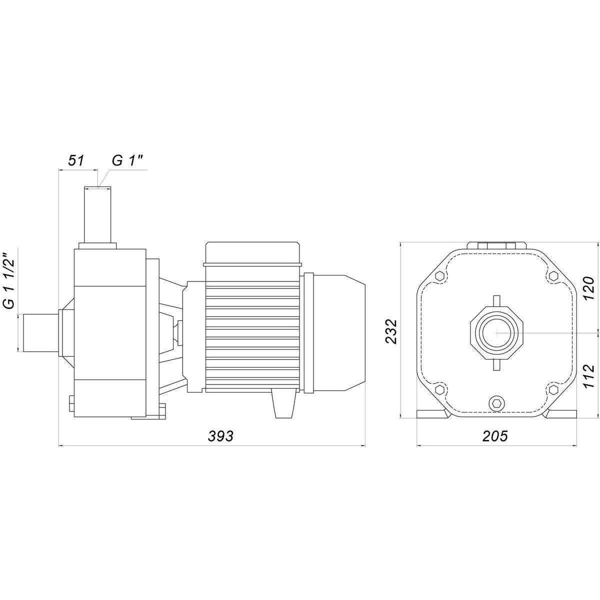 Насос поверхностный SAER центробежный CB 40 PL 1100Вт 12м³/ч Hmax 41м 000017405