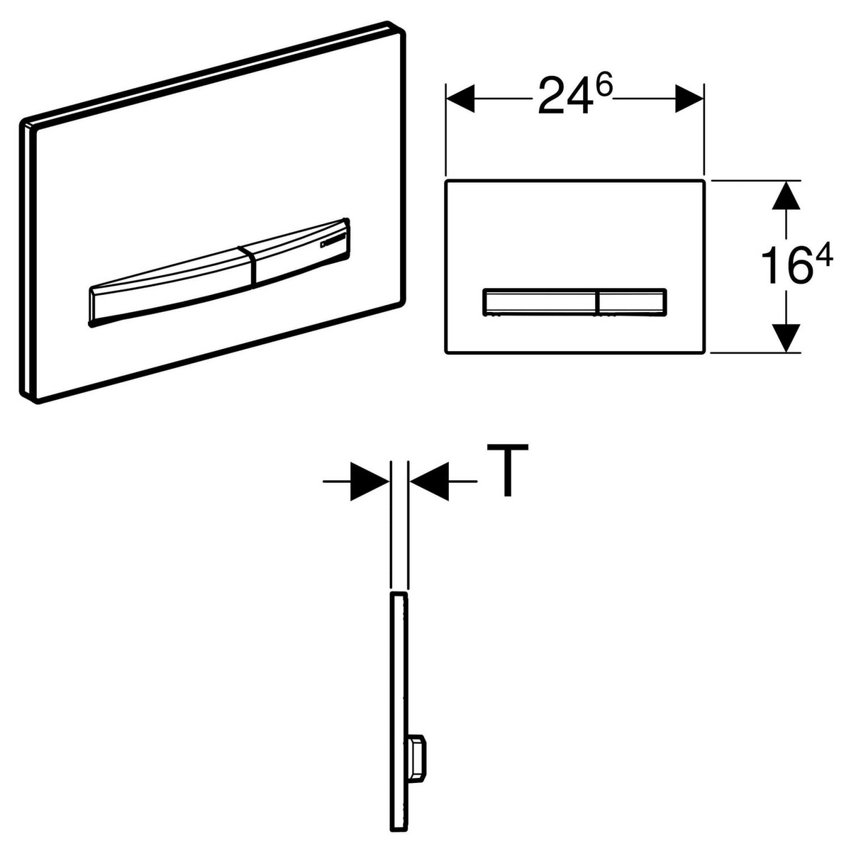 Кнопка зливу для інсталяції GEBERIT Sigma50 керамічна подвійна глянцева сіра 115.670.JV.2