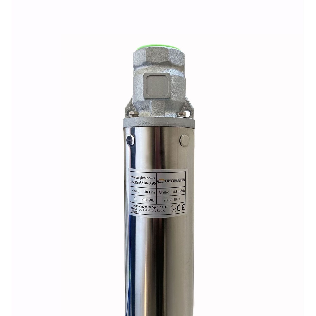 Насос скважинный OPTIMA центробежный многоступенчатый PM 3,5SDm3/18 950Вт Hmax 101м 4.8м³/ч Ø87мм с серединным забором воды 000019678