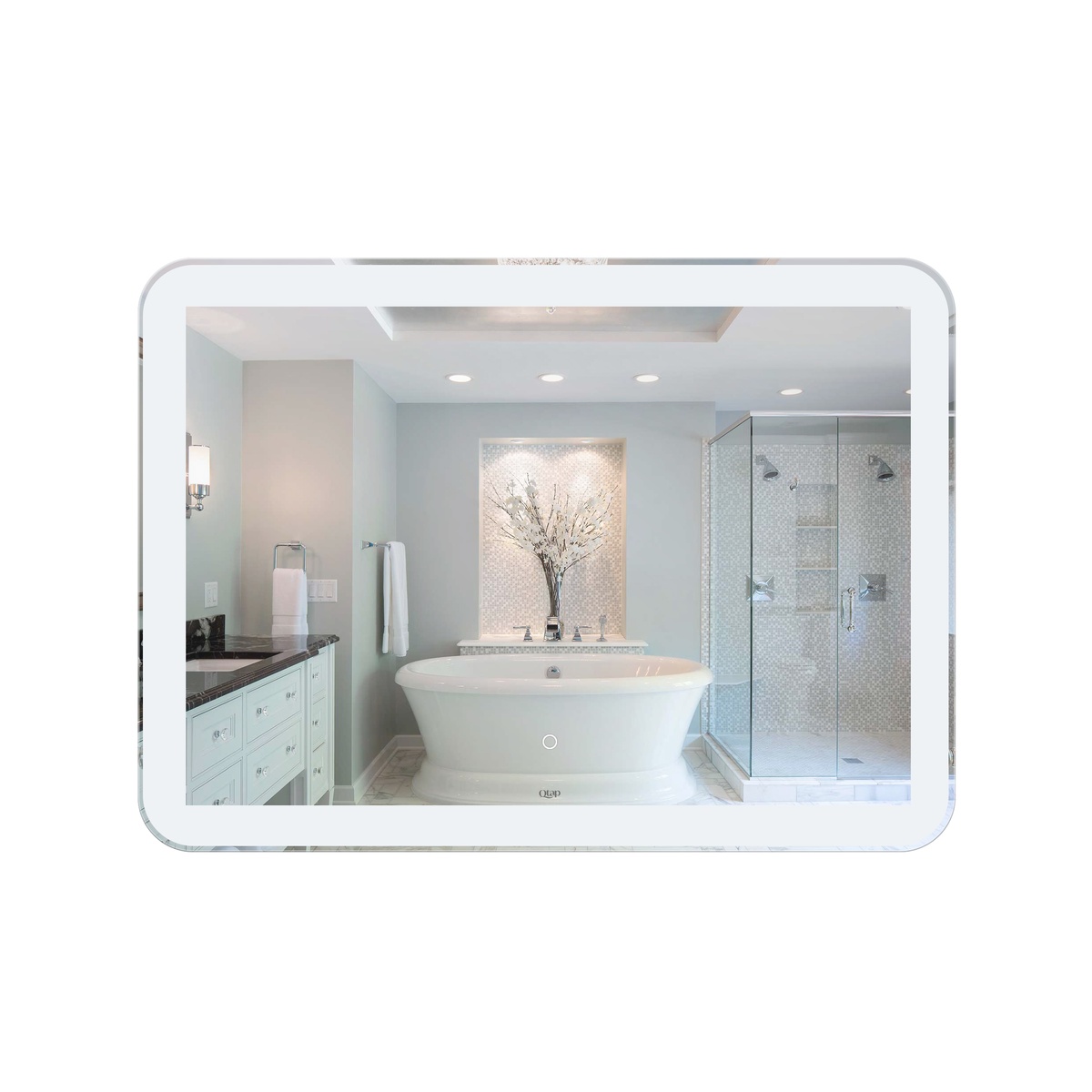 Дзеркало прямокутне для ванної Q-TAP Swan 70x100см із підсвіткою сенсорне увімкнення QT1678141470100W