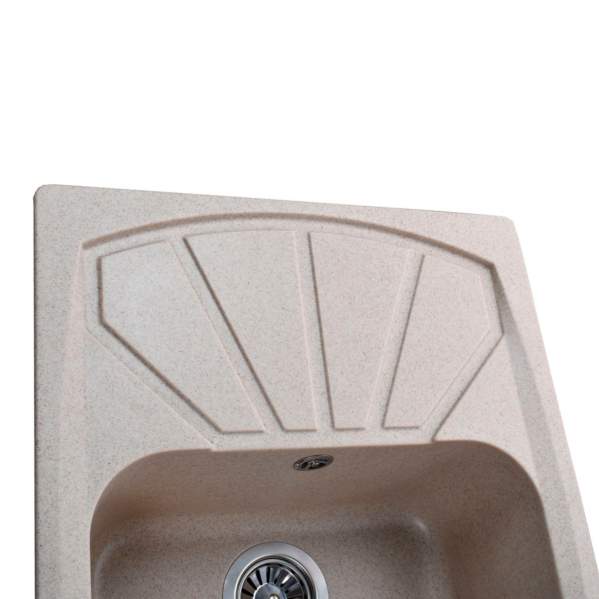 Кухонна мийка композитна прямокутна GLOBUS LUX TANA 500мм x 610мм бежевий без сифону 000005952