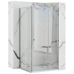 Кабина для душа квадратная угловая без поддона REA MADOX 90x90x190см прозрачное стекло 6мм профиль хром REA-K4527