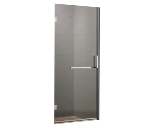 Двері скляні для душової ніші розпашні ASIGNATURA Turia 90x190см прозоре скло 8мм профіль сатин 39040409