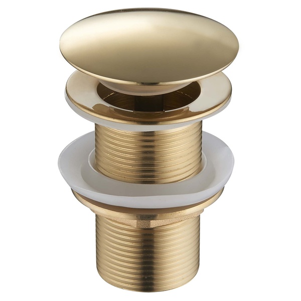 Донний клапан Click-Clack для раковини MEXEN 65мм без переливу латунь 1 1/4" глянцевий золотий MEX-79910-50