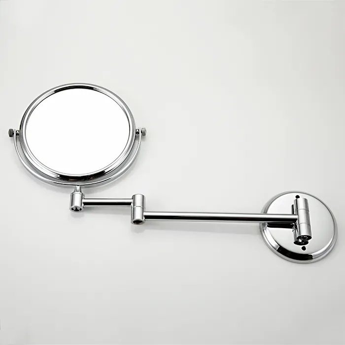 Косметическое зеркало FRAP круглое подвесное металлическое хром F6108