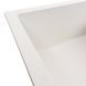 Мийка для кухні гранітна прямокутна PLATINUM 7050 CASCADA 700x500x200мм без сифону біла PLS-A42090 4 з 8
