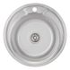 Кухонна мийка сталева кругла IMPERIAL 490мм x 490мм мікротекстура 0.8мм із сифоном IMP49008MICDEC 1 з 7