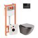 Комплект інсталяції Q-TAP Nest/Robin кнопка чорна безобідковий унітаз Q-TAP з кришкою мікроліфт дюропласт QT1333046ENRMB0133M425V1107GB 1 з 2