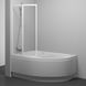 Шторка стеклянная для ванны двухсекционная распашная 150x107см RAVAK ROSA VSK2 L стекло прозрачное 3мм профиль белый 76LB0100Z1 4 из 6