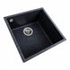 Мийка для кухні гранітна квадратна PLATINUM 4040 RUBA 440x440x200мм без сифону сіра PLS-A40835 3 з 8