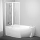 Шторка стеклянная для ванны двухсекционная распашная 150x107см RAVAK ROSA VSK2 L стекло прозрачное 3мм профиль белый 76LB0100Z1 3 из 6