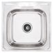 Мийка для кухні із нержавіючої сталі квадратна накладна ZERIX Z5050-06-160P 500x500x160мм глянцева 0.6мм із сифоном ZS0580 1 з 3